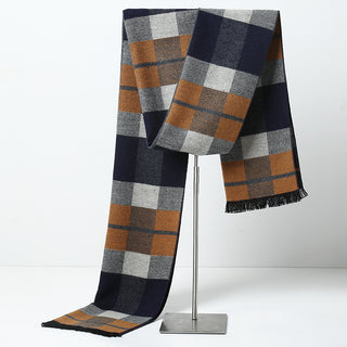 Simple Plaid Warm Keeping Artificial Cashmere Scarf - Phosgene