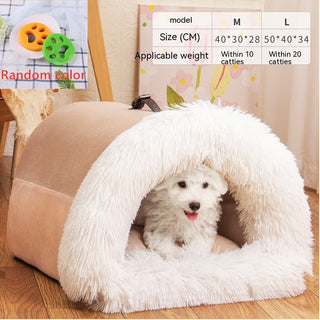 New Splice Portable Pet Nest Portable Autumn And Winter Warm Dog Nest Moisture-proof Long Fur Cat Nest Cross Border Pet Nest - Phosgene