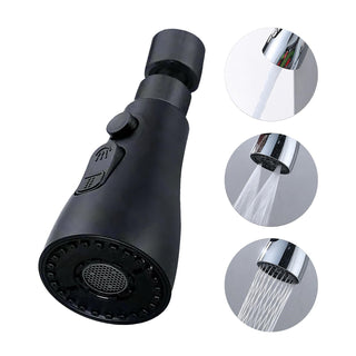 Universal Pressurized Faucet Sprayer Anti-splash 360 Degree Rotating Water Tap Three Stall Water Saving Faucet Nozzle Adapter - Phosgene