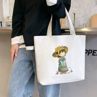 Women's Canvas Bag New Shoulder Handbag Student Tote One Piece - Phosgene