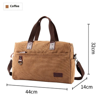 Fashion Men's Retro Canvas Out Luggage Business Travel Handbag - Phosgene