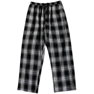 Leisure Plaid Loose Fried Street Draping Draggle-tail Straight Trousers Phosgene