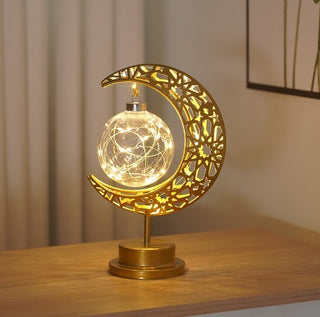 LED Modeling Lamp Creative Personality Iron Moon - Phosgene