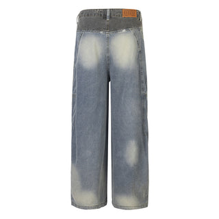 Distressed Washed Jeans Men And Women Phosgene