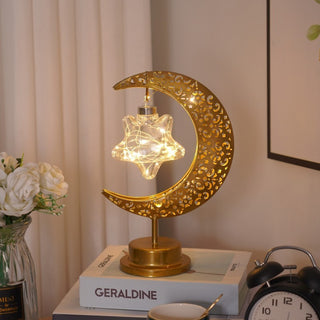 LED Modeling Lamp Creative Personality Iron Moon - Phosgene