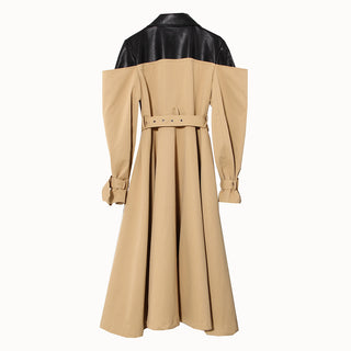 Women's Double Breasted Overknee Coat - Phosgene