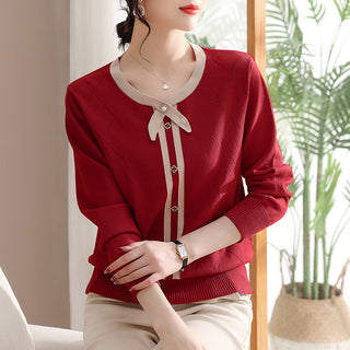 Temperament Knitted Shirt Spring And Autumn Sweater - Phosgene