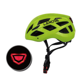 Male and female one-piece bicycle riding helmet with light - Phosgene