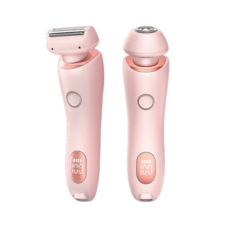 2 In 1 Hair Removal Epilator USB Rechargeable Trimmer Women Body Razor Face Leg Armpit Bikini Hand Pubic Shaver Hair Remover - Phosgene