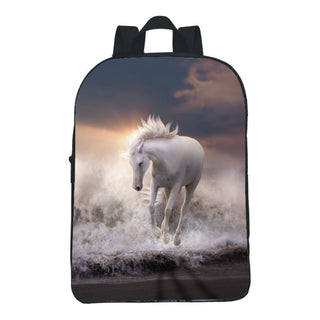 12-inch Digital Printing Animal Horse Backpack Phosgene