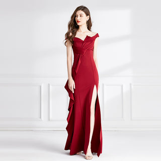 Red Evening Dress For Women Spring And Summer - Phosgene