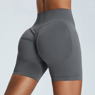 Seamless Yoga Shorts Women's Three-point High Waist - Phosgene