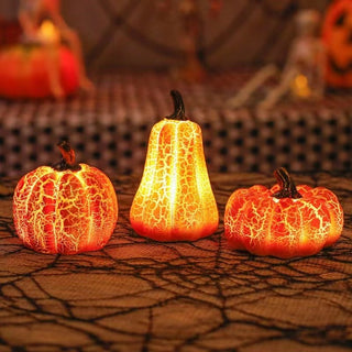 New Halloween Pumpkin Lantern Simulation Pumpkin LED Candle Lamp Resin Luminous Pumpkin - Phosgene