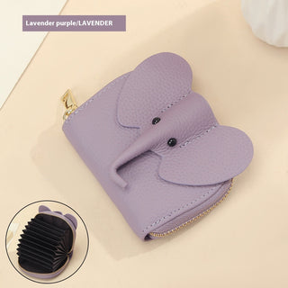 Leather Organ Card Holder Bags Creative Elephant Zipper Wallet Fashion Bag Phosgene