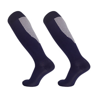 Thin Soccer Socks Men's Breathable Training Sports Children's Striped Over The Knee - Phosgene