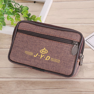 Enlarged Canvas Mobile Phone Bag Zipper Waterproof - Phosgene