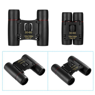 Binoculars 30x60 Zoom Travel Compact Folding Telescope Hunting Day Night Outdoor Small Pocket Binoculars Compact Adults, Mini Kids Binoculars Boys For Bird Watching, Concert Theater Opera - Phosgene