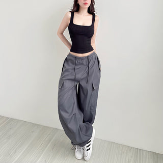 Autumn Women's Casual Functional Pocket Overalls Trousers - Phosgene