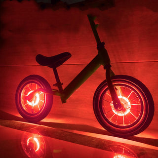 Children's Balance Bike Flower Drum Bicycle Wind Fire Roller Skating Light USB - Phosgene