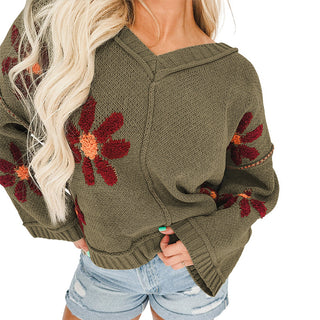 Fashion Floral Pullover Women - Phosgene