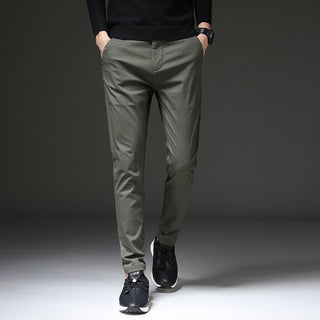 Men's Elastic Thin Casual Straight Pants - Phosgene