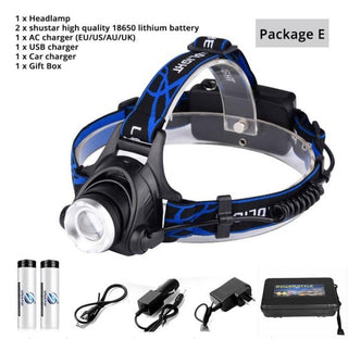 USB Charging Built-in Smart Sensor Head-mounted Outdoor Fishing Headlight - Phosgene