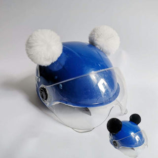 Hairball Ears Helmet Ornaments Skiing Cute Personality - Phosgene