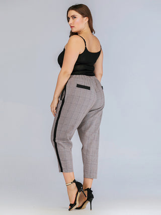 Slim Check Straight Suit Pants - Phosgene