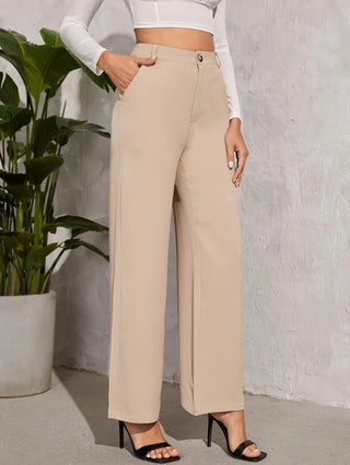 Wide Leg Draping Effect Commuter Loose Trousers Phosgene