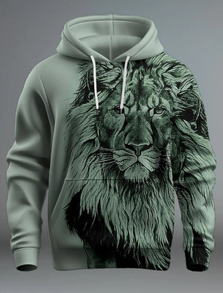 Fashion Brand Lion's Head 3D Hoodie Fashion Men And Women - Phosgene