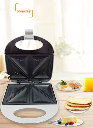 220V white color Double-sided breakfast sandwich machine panini toaster household omelette Fried steak sanwich maker Phosgene