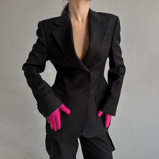 V-neck Waist-tight Suit Jacket - Phosgene