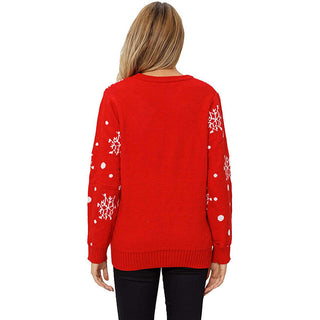 Christmas Reindeer Jacquard Knitted Sweater - Phosgene