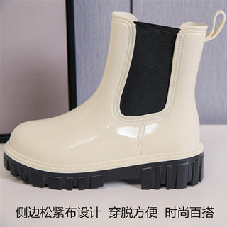 Fashion Outer Wear Thick-soled Rain Boots Outdoor Wading Non-slip Wear-resistant - Phosgene