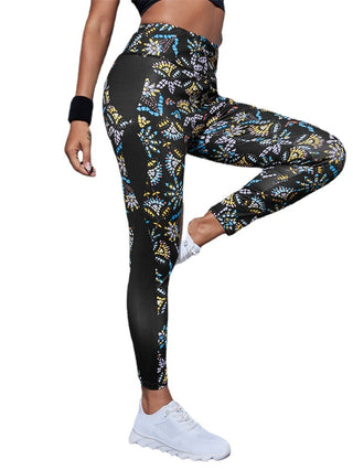 Running Workout Elastic Plus Size Yoga Leggings - Phosgene