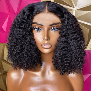 Sunper Queen Short Bob Wig Jerry Curly Human Hair Wigs For W - Phosgene