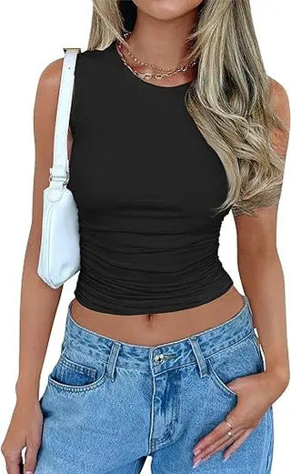 Basic Style Short Top For Women Summer Phosgene