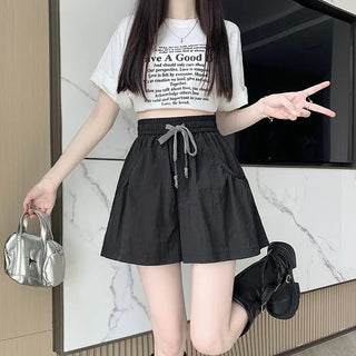 Design Elastic Waist Casual Shorts Phosgene