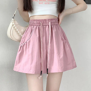 Design Elastic Waist Casual Shorts Phosgene