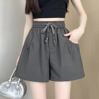 Design Elastic Waist Casual Shorts Phosgene