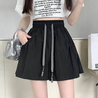 Design Elastic Waist Casual Shorts Phosgene