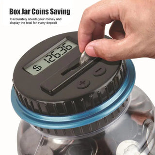 Electronic Digital Counting Coin Money Saving Box Phosgene