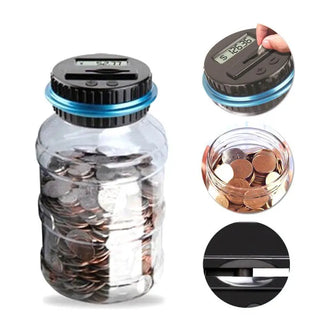 Electronic Digital Counting Coin Money Saving Box Phosgene