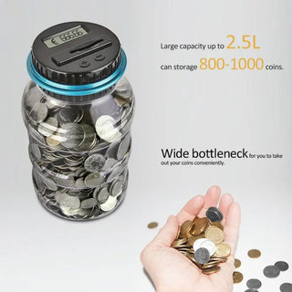 Electronic Digital Counting Coin Money Saving Box Phosgene