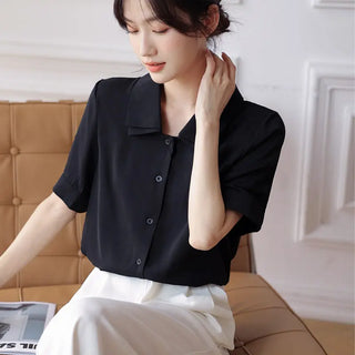 Elegant Lapel Shirt Design Sense Niche Phosgene