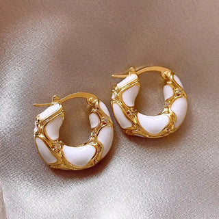 Fashion Jewelry Hoop Earrings Female Enamel Lava Ear Ring Phosgene