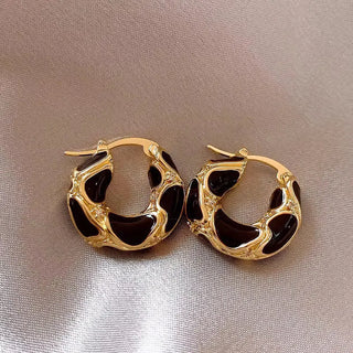 Fashion Jewelry Hoop Earrings Female Enamel Lava Ear Ring Phosgene