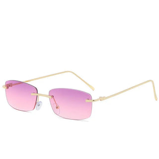 Fashion Rimless Cut-edge Sunglasses Ocean Lens Sunglasses Phosgene