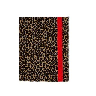 Festive Red Classic Leopard Pattern Imitation Cashmere Autumn And Winter Thick Warm Talma Phosgene