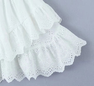 French Style Pure White Lace Skirt Phosgene